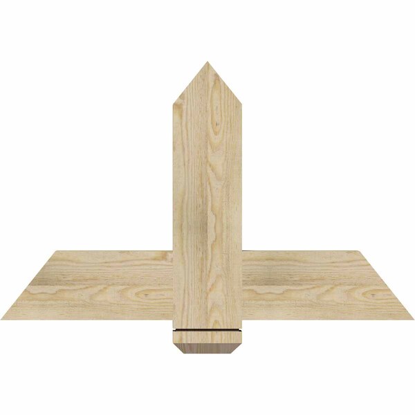 Ekena Millwork Eugene Rough Sawn Timber Gable Bracket, Douglas Fir, 36"W x 23"H x 2"D x 6"F, 15/12 Pitch GBW036X23X0206EUG00RDF - main